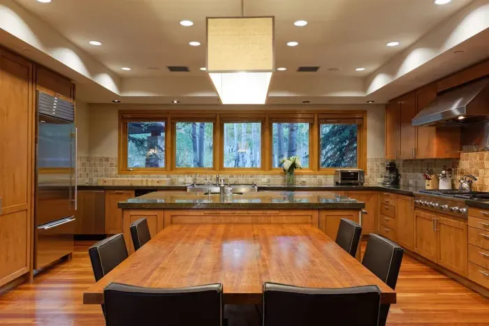 Gourmet kitchen with eat-at breakfast bar and everything you or your chef needs to cook a beautiful meal.