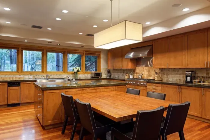 Gourmet kitchen with eat-at breakfast bar and everything you or your chef needs to cook a beautiful meal.