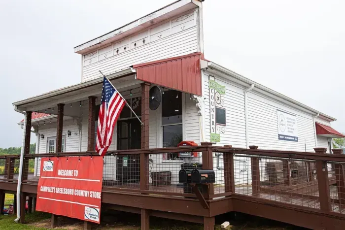 Creelsboro Country Store just around the corner from the cabins